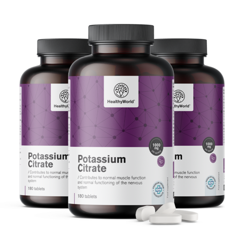 3x Калиев цитрат 1000 мг, общо 540 таблетки