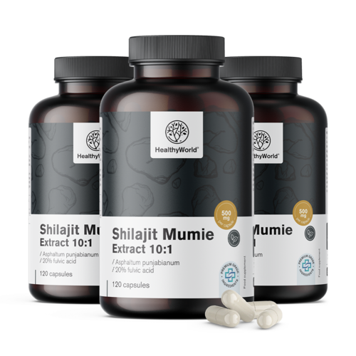 3x Шилажит Мумио Extract 10:1, общо 360 капсули