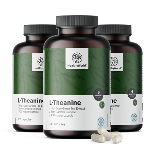 3x L-Теанин 400 мг, общо 540 капсули