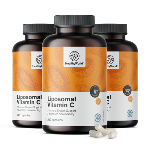 3x Липозомен витамин C 1200 мг, общо 720 капсули