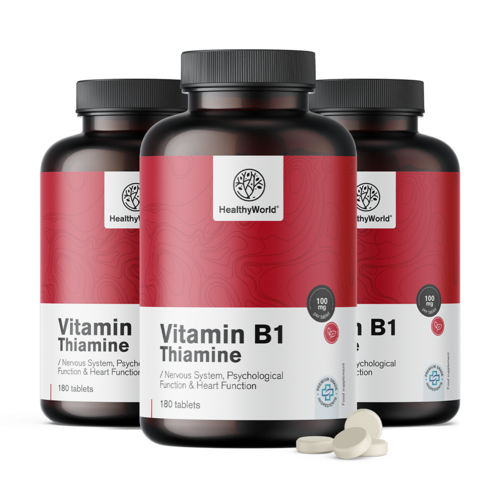3x Витамин В1 - тиамин 100 мг, общо 540 таблетки