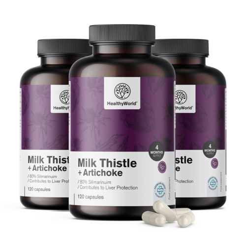 3x Бял трън + артишок, общо 360 капсули