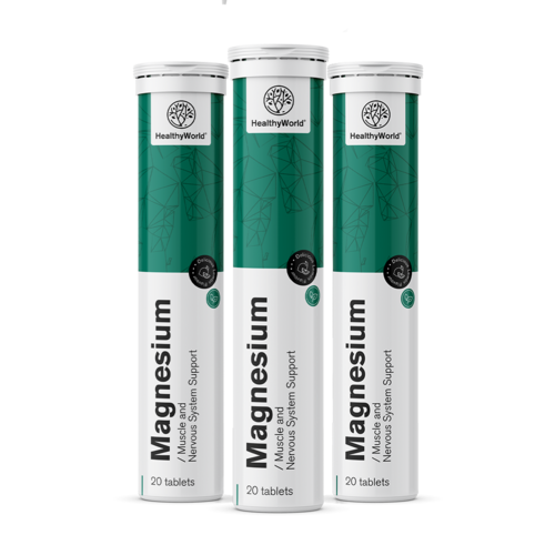 3x Магнезий – ефервесцентни таблетки, общо 60 ефервесцентни таблетки