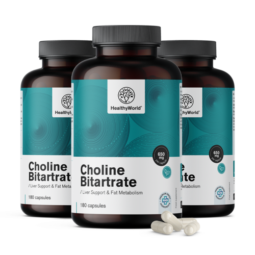 3x Холин битартрат 650 мг, общо 540 капсули