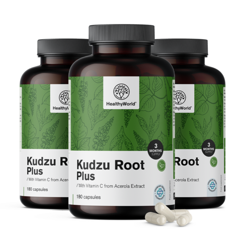 3x Kudzu Plus комплекс, общо 540 капсули